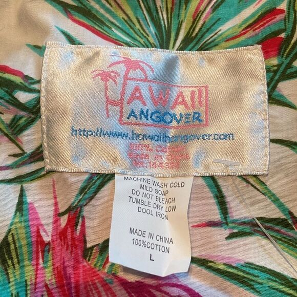 Hawaii Hangover Men's Hawaiian Shirt Aloha Shirt Floral Size  L NWT - Picture 6 of 7